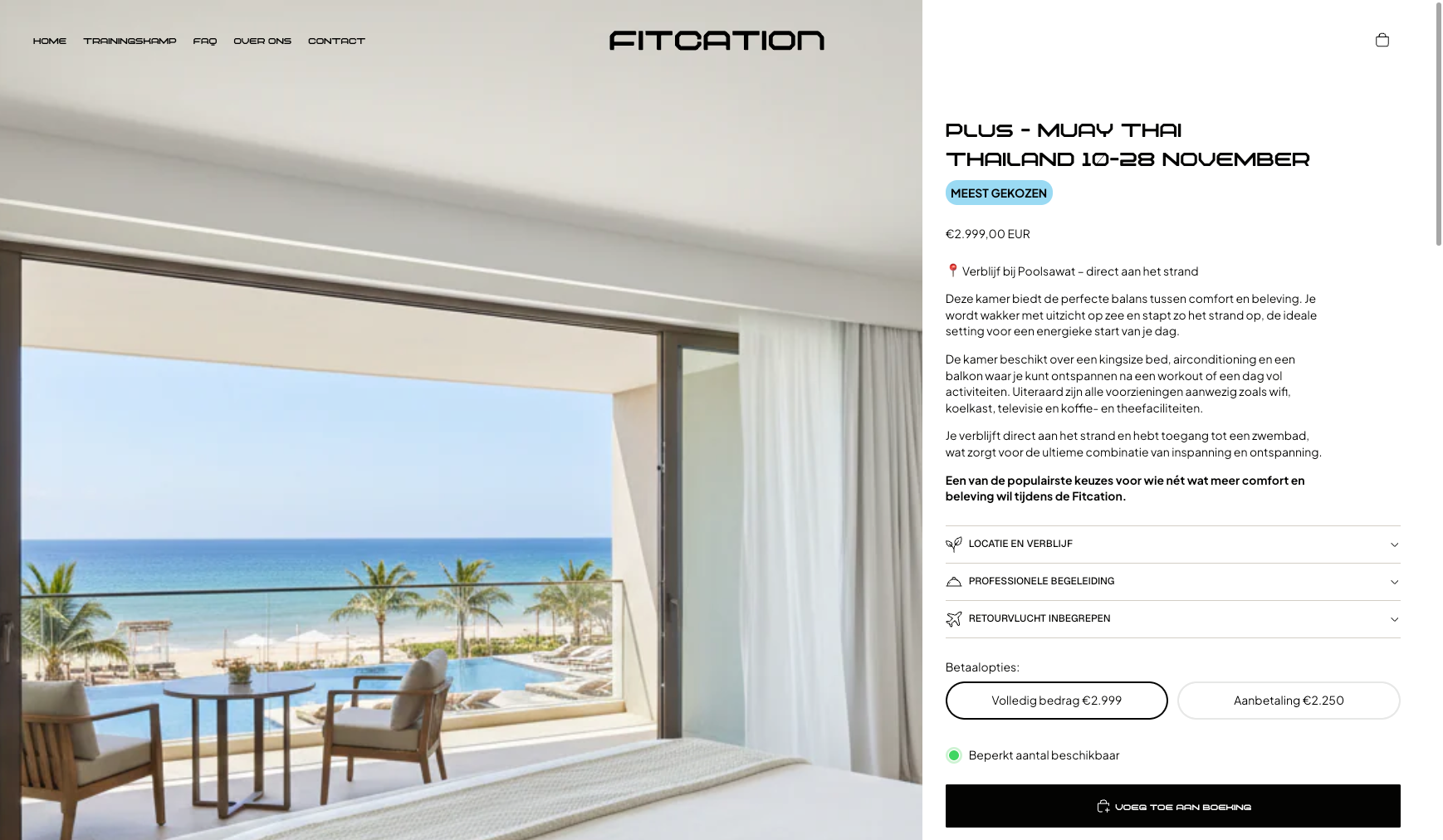Product Page showing tabbed sections